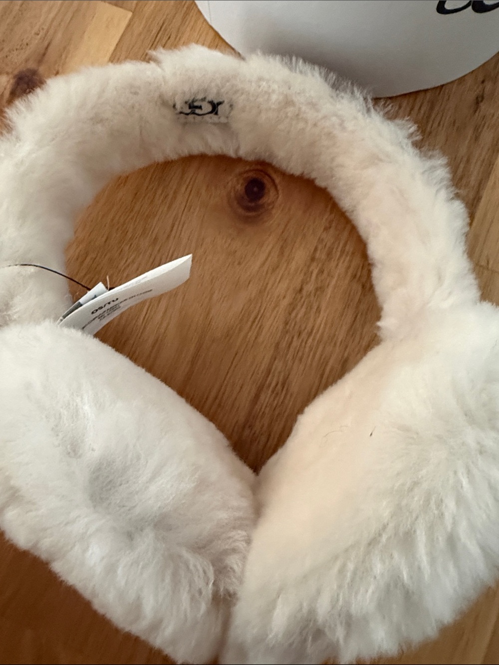 UGG Cream Plush Kids Earmuffs - Faux Fur Headband
